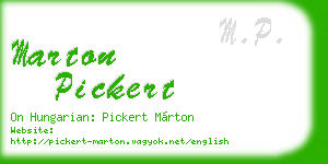 marton pickert business card