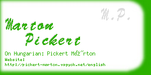 marton pickert business card